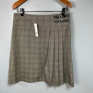 August Silk Women’s Pleated Skirt sz 10 Plaid NEW # D936